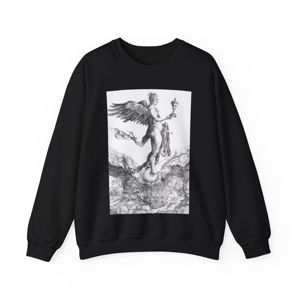 DURER, Albrecht - Nemesis or Good Fortune (Artwork) Crewneck Sweatshirt