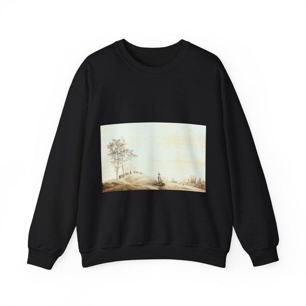 FRIEDRICH, Caspar David - Pilgrimage at Sunset (Sunrise) (Artwork) Crewneck Sweatshirt