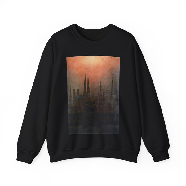 FRIEDRICH, Caspar David - The Sisters on the Balcony (Artwork) Crewneck Sweatshirt