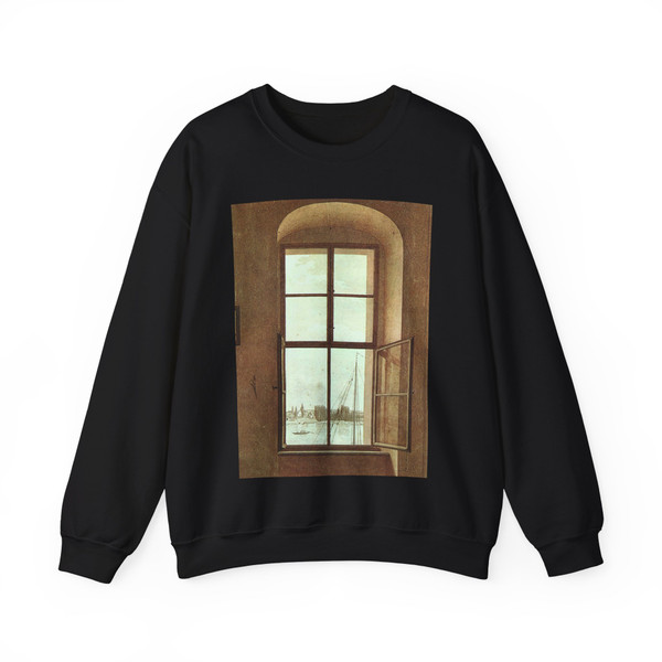 FRIEDRICH, Caspar David - View from the Painters Studio CGF (Artwork) Crewneck Sweatshirt