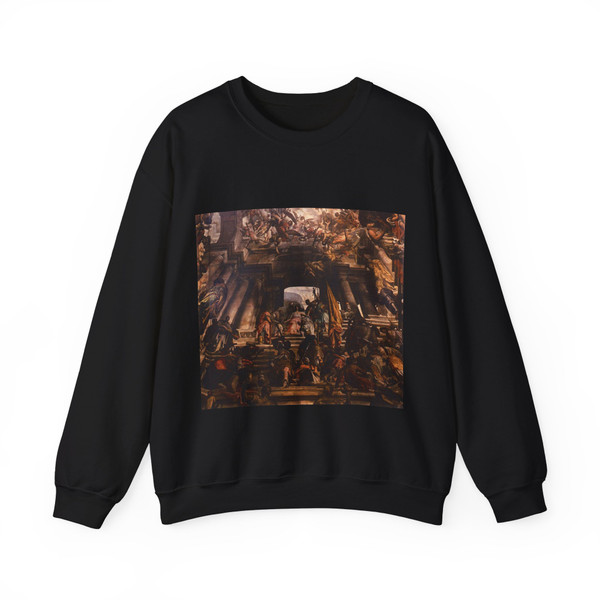 FUMIANI, Giovanni Antonio - Martyrdom and Glory of St Pantaleon (Artwork) Crewneck Sweatshirt