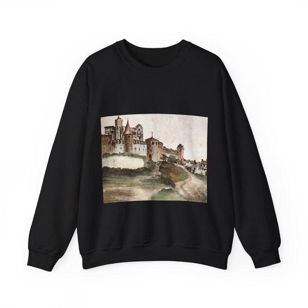 DURER, Albrecht - The Castle at Trento (Artwork) Crewneck Sweatshirt