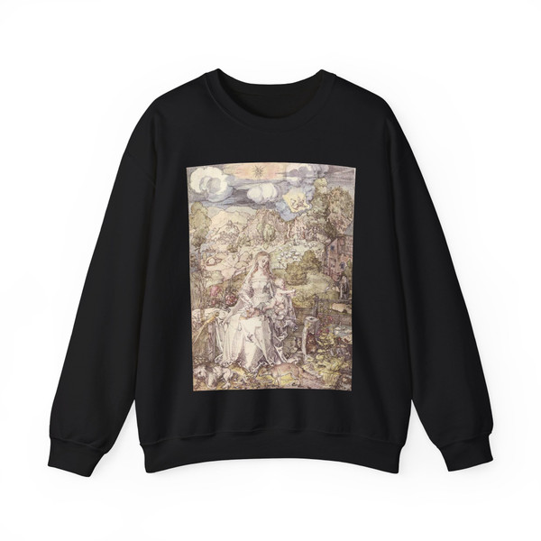 DURER, Albrecht - The Virgin among a Multitude of Animals (Artwork) Crewneck Sweatshirt