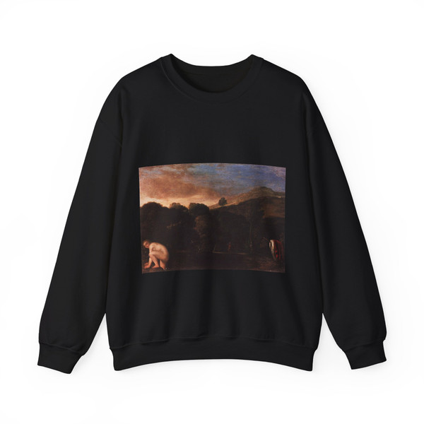 ELSHEIMER, Adam - Nymph Fleeing Satyrs (Artwork) Crewneck Sweatshirt