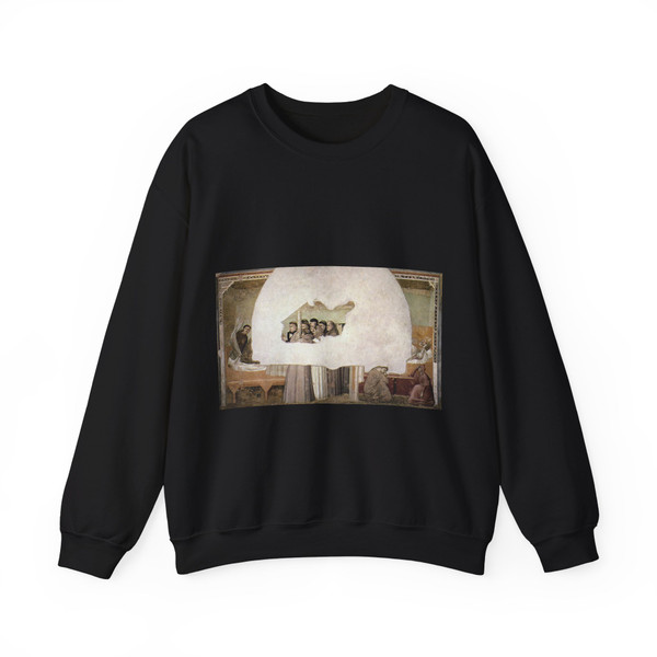 GIOTTO di Bondone - 7. Vision of the Ascension of St Francis (Artwork) Crewneck Sweatshirt