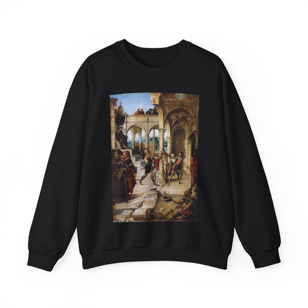 FERNANDEZ, Alejo - The Scourging of Christ (Artwork) Crewneck Sweatshirt