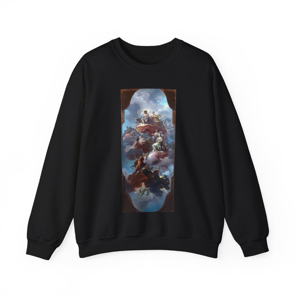GIAQUINTO, Corrado - Apotheosis of the Spanish Monarchy (Artwork) Crewneck Sweatshirt