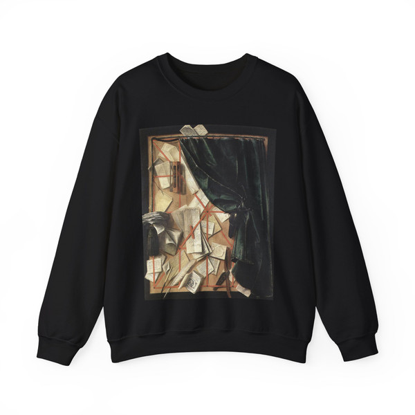 GIJSBRECHTS, Cornelius - Trompe l'oeil (Artwork) Crewneck Sweatshirt