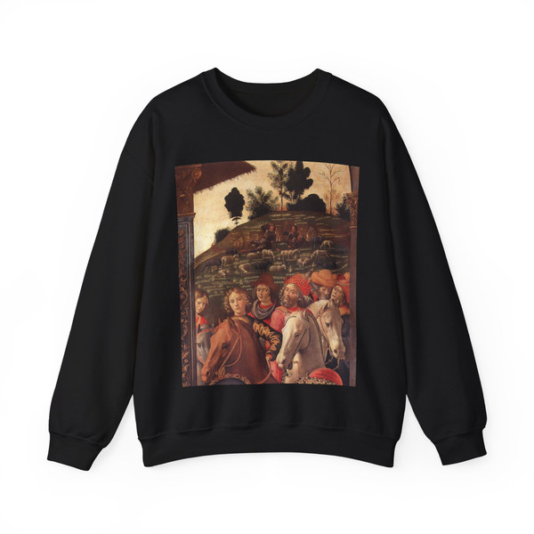 GHIRLANDAIO, Domenico - Adoration of the Magi (detail)5 (Artwork) Crewneck Sweatshirt