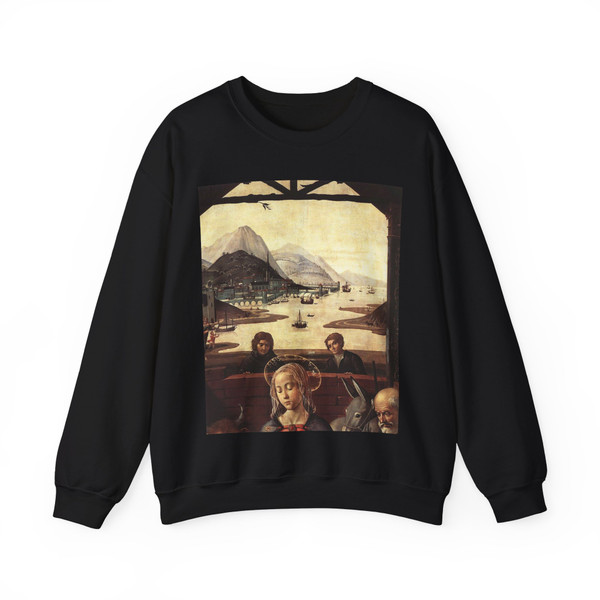GHIRLANDAIO, Domenico - Adoration of the Magi (detail)6 (Artwork) Crewneck Sweatshirt