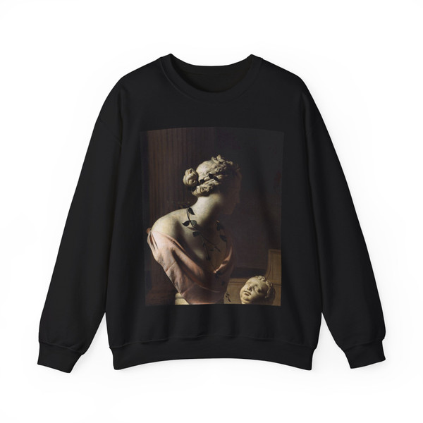 EVERDINGEN, Caesar van - Still-Life with a Bust of Venus (Artwork) Crewneck Sweatshirt