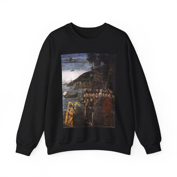 GHIRLANDAIO, Domenico - Calling of the Apostles (detail)3 (Artwork) Crewneck Sweatshirt
