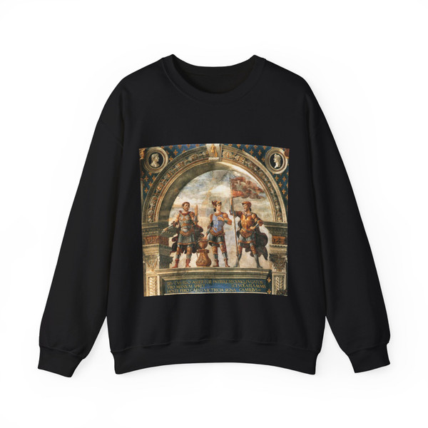 GHIRLANDAIO, Domenico - Decoration of the Sala del Gigli2 (Artwork) Crewneck Sweatshirt