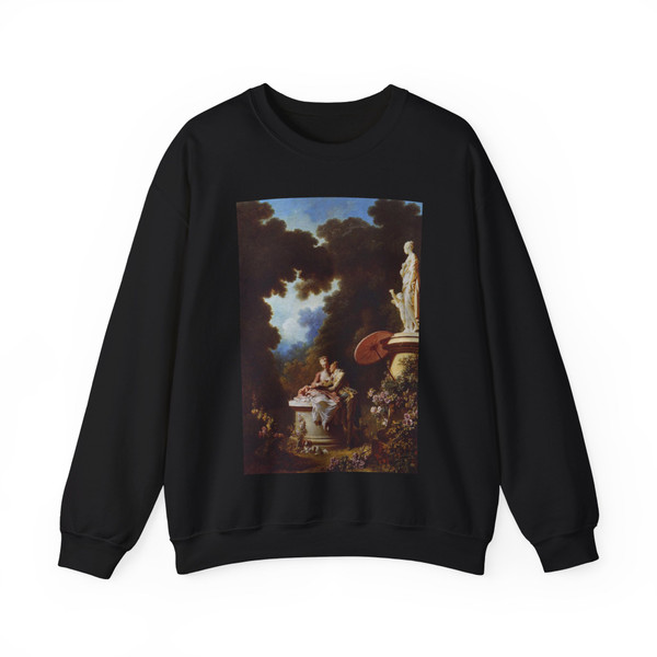 FRAGONARD, Jean-Honore - The Confession of Love (Artwork) Crewneck Sweatshirt
