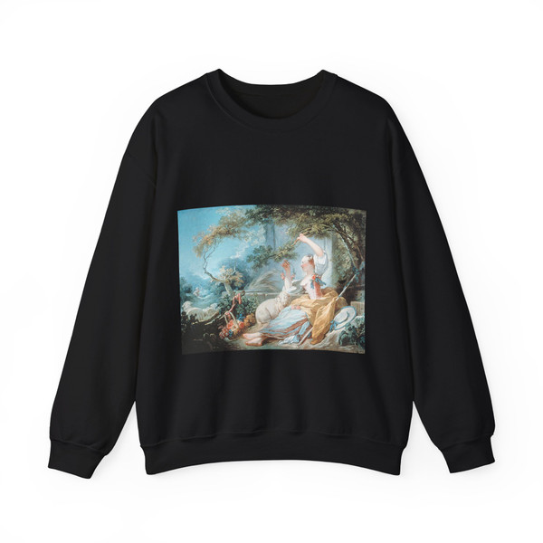 FRAGONARD, Jean-Honore - Shepherdess (Artwork) Crewneck Sweatshirt