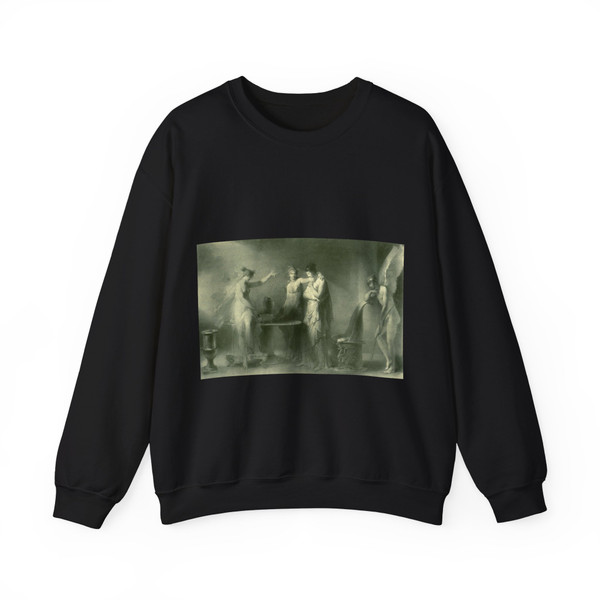FRAGONARD, Jean-Honore - Psyche and Her two Sisters (Artwork) Crewneck Sweatshirt
