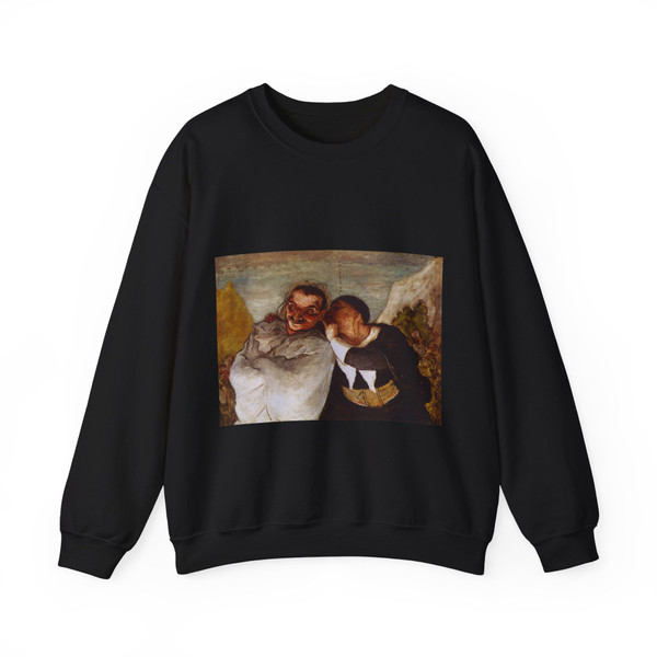 DAUMIER, Honore - Crispin and Scapin (Artwork) Crewneck Sweatshirt