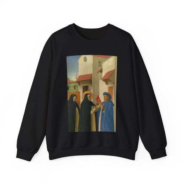 Fra Angelico Coronation of the Virgin Altarpiece from San D (Artwork) Crewneck Sweatshirt