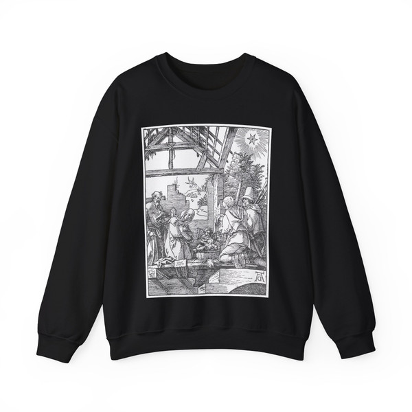 DURER, Albrecht - 4. The Nativity (Artwork) Crewneck Sweatshirt