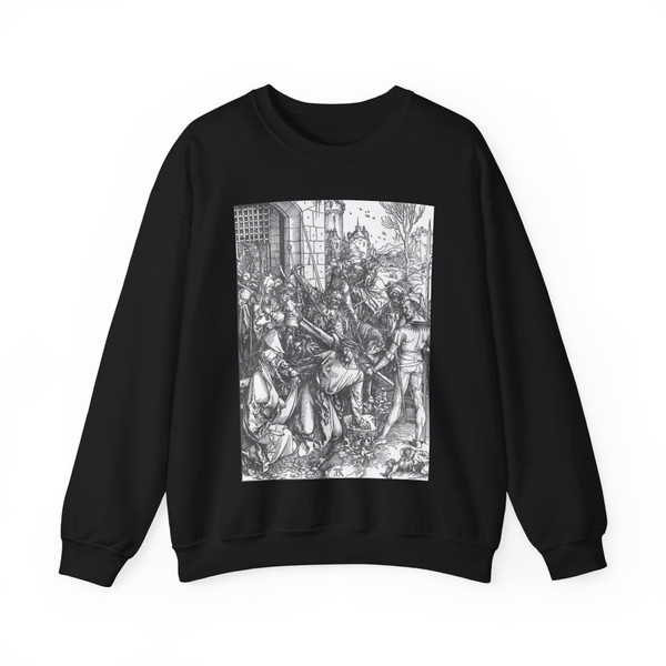 DURER, Albrecht - 5. Christ Bearing the Cross (Artwork) Crewneck Sweatshirt