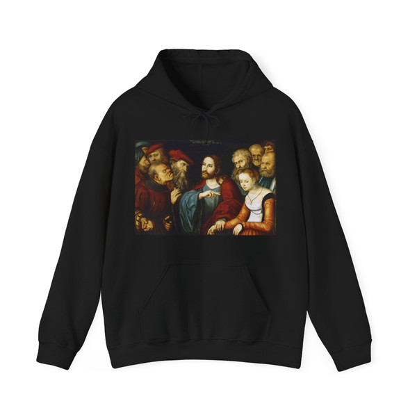 CRANACH, Lucas the Elder - Christ and the Adulteress (Artwork) Hoodie