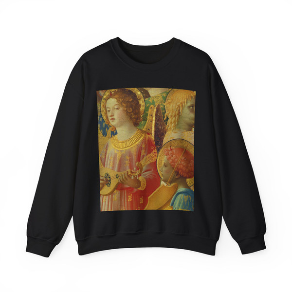Fra Angelico Coronation of the Virgin Altarpiece fr San Do (Artwork) Crewneck Sweatshirt