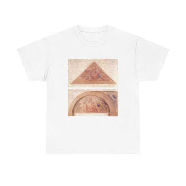 SIMONE MARTINI - Saviour Blessing (tympanum) and Madonna of Humility (lunette) (Artwork) T-Shirt