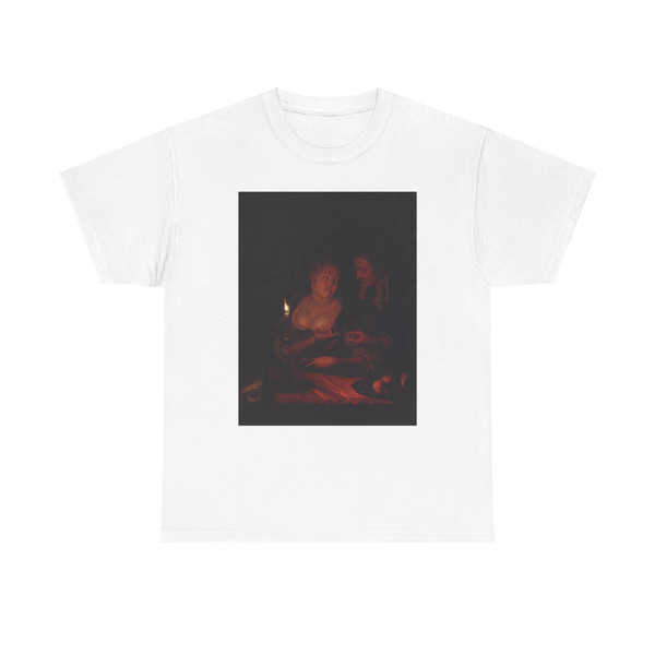 SCHALCKEN, Godfried - Gentleman Offering a Lady a Ring in a Candlelit Bedroom (Artwork) T-Shirt