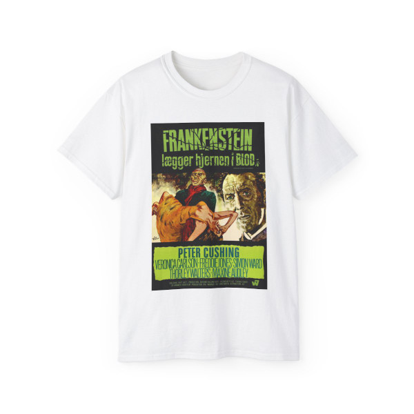 FRANKENSTEIN MUST BE DESTROYED (DANISH) 1969 Movie Poster - T-Shirt