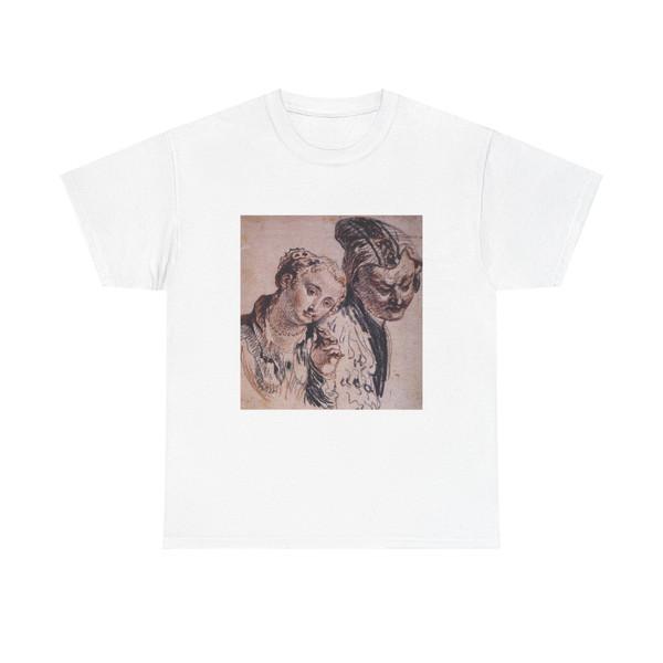 WATTEAU, Jean-Antoine - Sketch with Two Figures (Artwork) T-Shirt