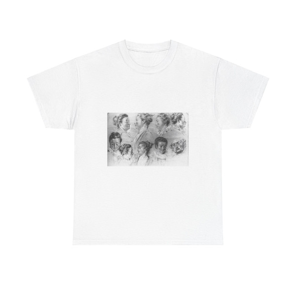 WATTEAU, Jean-Antoine - Studies of Women's Heads (Artwork) T-Shirt