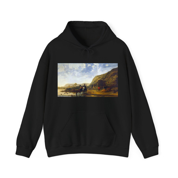 CUYP, Aelbert - Large River Landscape with Horsemen (Artwork) Hoodie