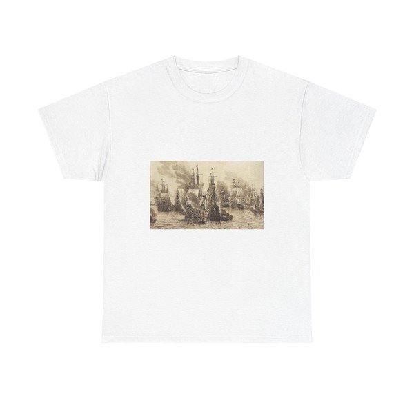 VELDE, Willem van de, the Elder - The Battle of Livorno (detail) (Artwork) T-Shirt