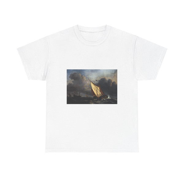 VELDE, Willem van de, the Younger - Ships on a Stormy Sea (Artwork) T-Shirt