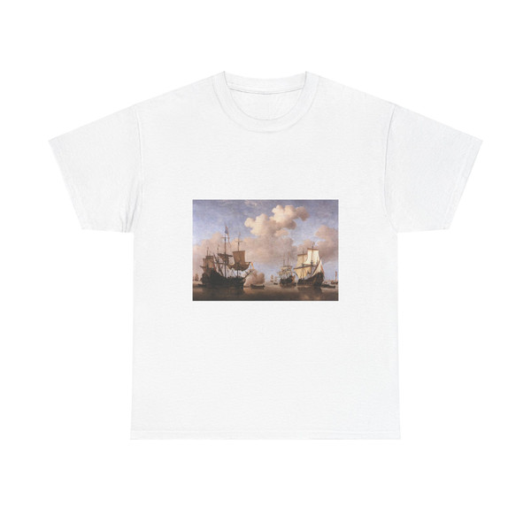 VELDE, Willem van de, the Younger - Dutch Ships Coming to Anchor (Artwork) T-Shirt