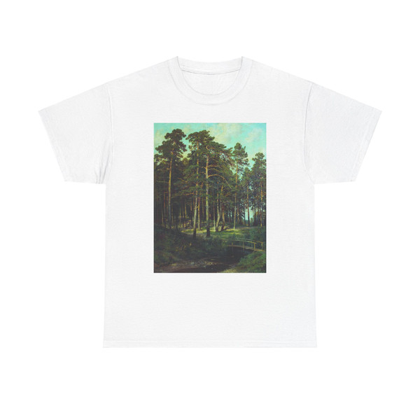 SHISKIN, Ivan Ivanovich - Bridge in the woods 1895 (Artwork) T-Shirt