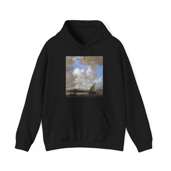 GOYEN, Jan van - A River Scene, with a Hut on an Island (Artwork) Hoodie
