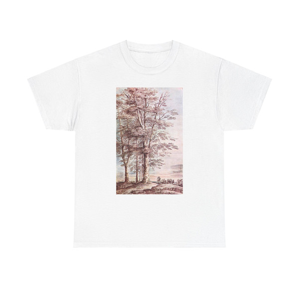 UDEN, Lucas van - Landscape with Tall Trees (Artwork) T-Shirt