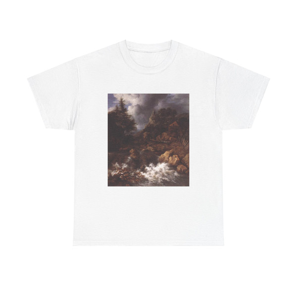 RUISDAEL, Jacob Isaackszon van - Waterfall in a Mountainous Northern Landscape (Artwork) T-Shirt