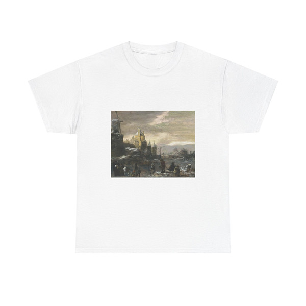 MOLENAER, Klaes - Winter Landscape with Skaters (Artwork) T-Shirt