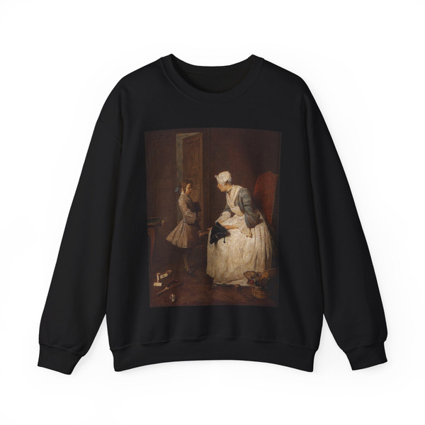 CHARDIN, Jean-Baptiste-Simeon - La Gouvernante (The Governess) (Artwork) Crewneck Sweatshirt