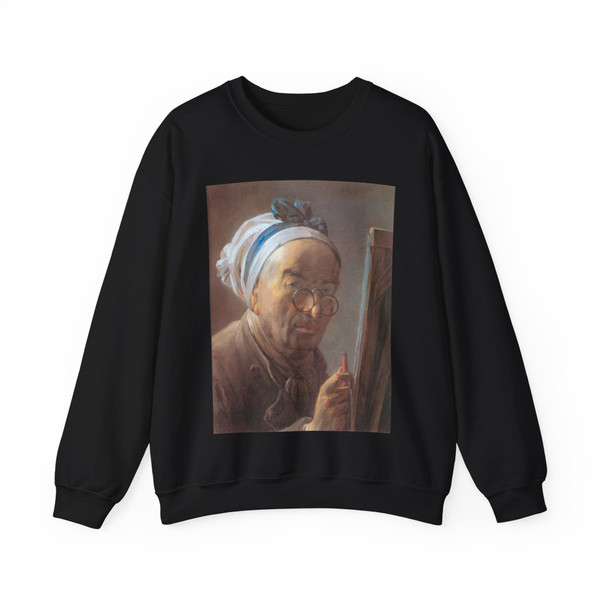CHARDIN, Jean-Baptiste-Simeon - Self-Easel (Artwork) Crewneck Sweatshirt