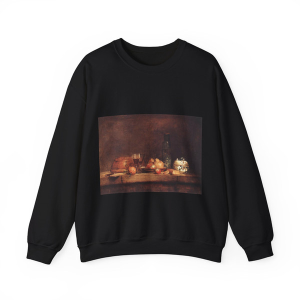 CHARDIN, Jean-Baptiste-Simeon - Still-Life with Jar of Olives (Artwork) Crewneck Sweatshirt