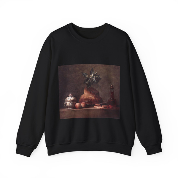 CHARDIN, Jean-Baptiste-Simeon - 'La Brioche' (Cake) (Artwork) Crewneck Sweatshirt