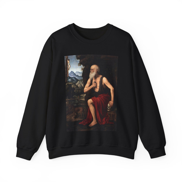 LUINI, Bernardino - The Penitent St Jerome (Artwork) Crewneck Sweatshirt