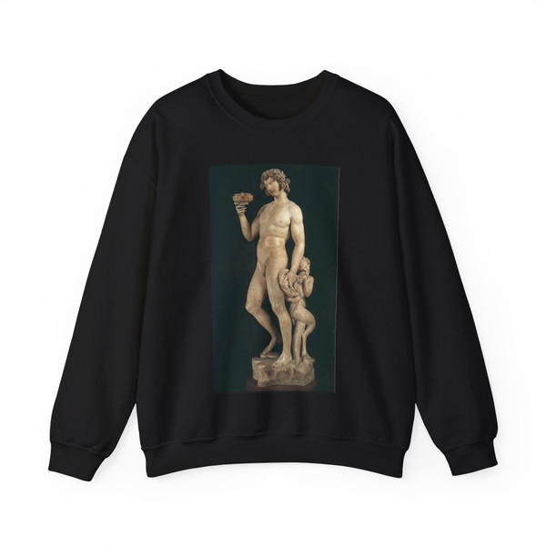 MICHELANGELO, Buonarroti - Bacchus (Artwork) Crewneck Sweatshirt
