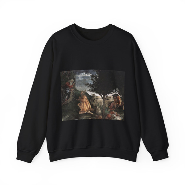 BOTTICELLI, Sandro - The Trials and Calling of Moses (detail)3 (Artwork) Crewneck Sweatshirt