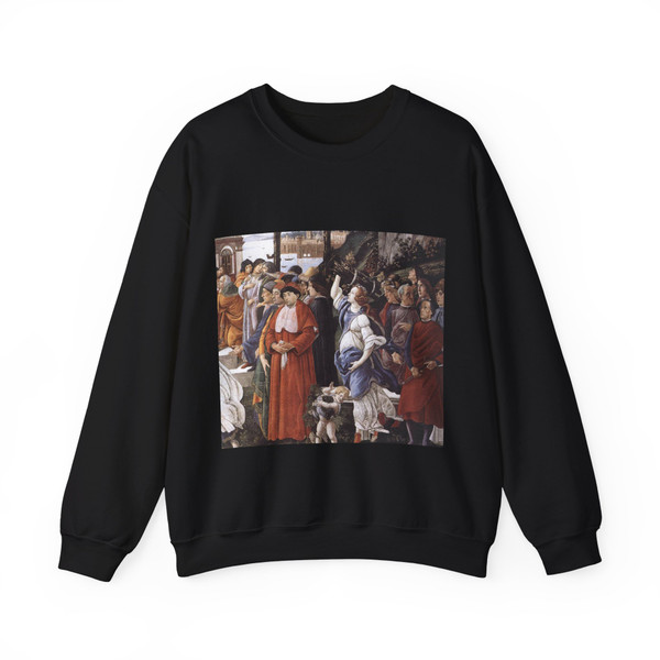 BOTTICELLI, Sandro - Three Temptations of Christ (detail)3 (Artwork) Crewneck Sweatshirt