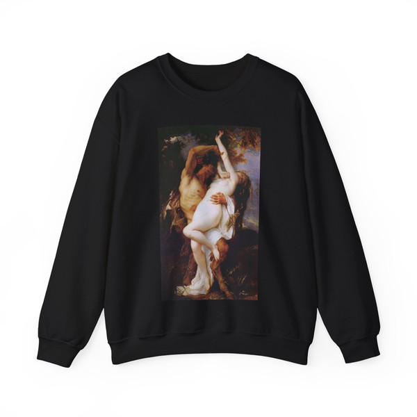 CABANEL, Alexandre - Nymphe et Satyr (Artwork) Crewneck Sweatshirt