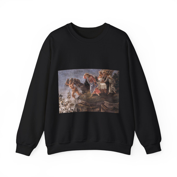 BOTTICELLI, Sandro - Three Temptations of Christ (detail)6 (Artwork) Crewneck Sweatshirt
